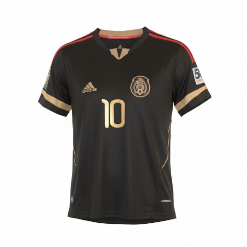 2011 2012 Mexico Dos Santos Gold Cup Away Black Soccer Jersey