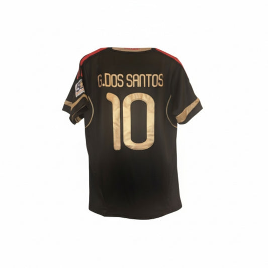 2011 2012 Mexico Dos Santos  Gold Cup Away Black Soccer Jersey