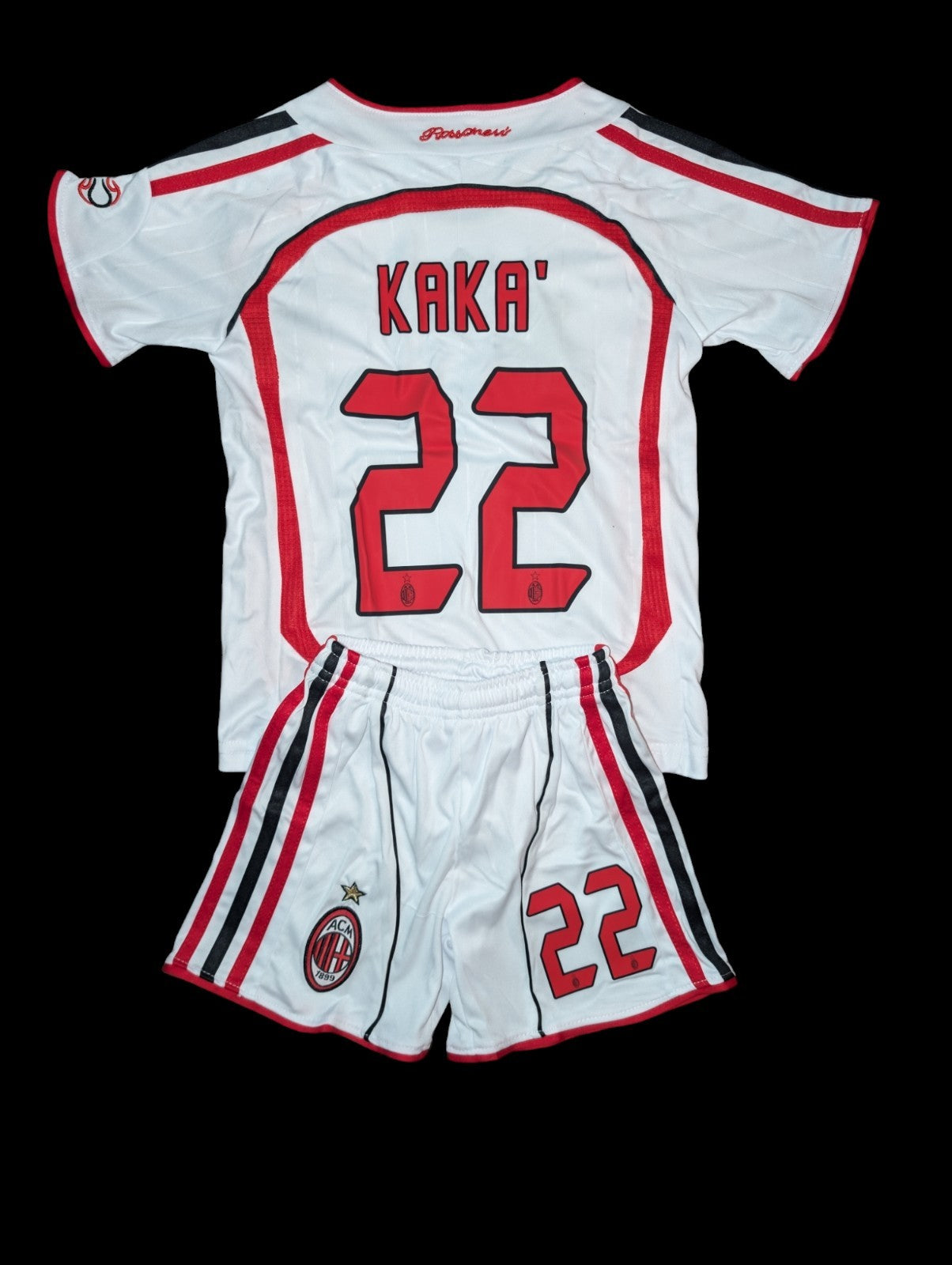 Kids AC Milan Kaka 2007 Soccer Away Jersey With Shorts