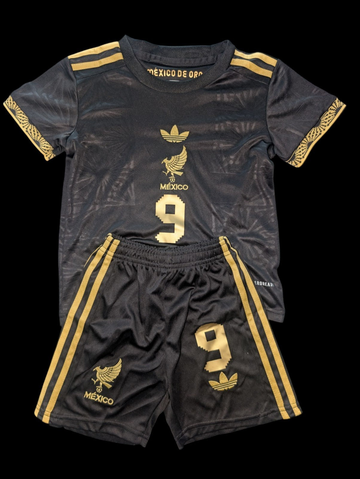 Mexico 2025/26 Black Special  Jersey Raul Jimenez Kids Set