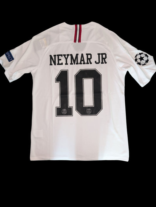 PSG 18/19 Neymar #10 White Retro Jersey 