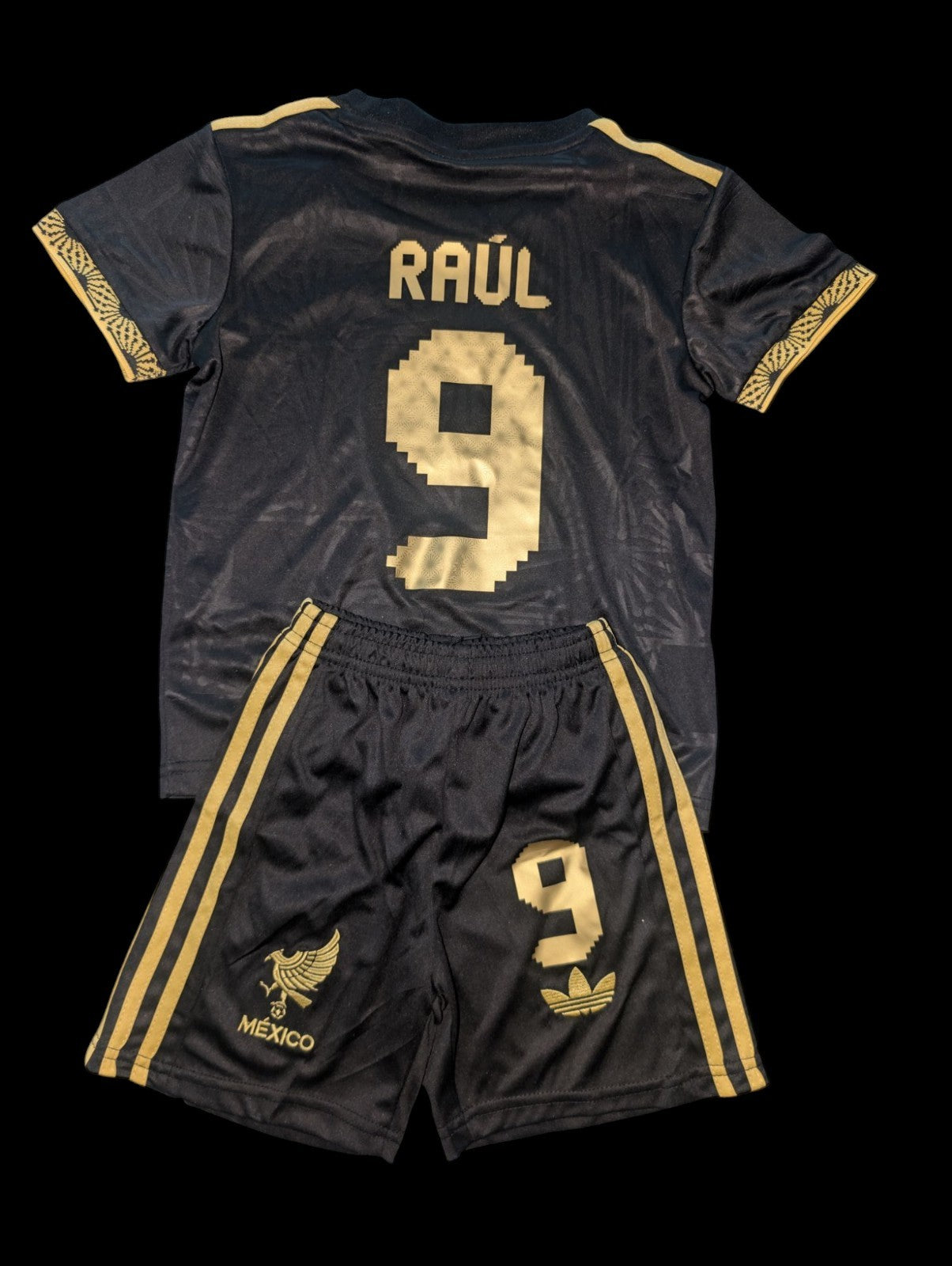 Mexico 2025/26 Black Special  Jersey Raul Jimenez Kids Set