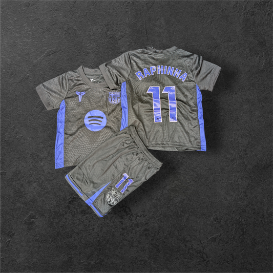 FC Barcelona x Kobe Bryant 2025/26 Raphinha away kids kit