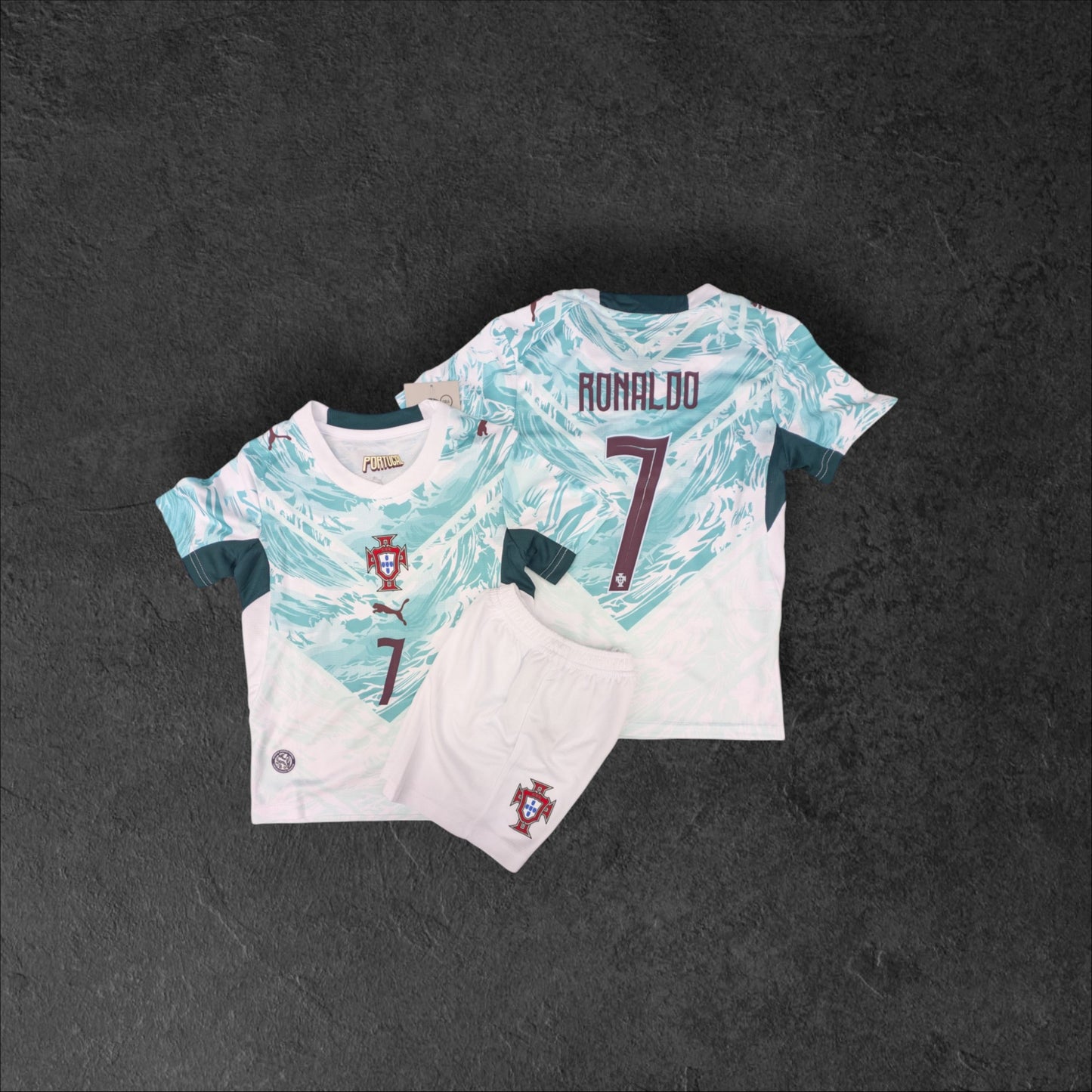 Ronaldo Portugal Away Kids Kit